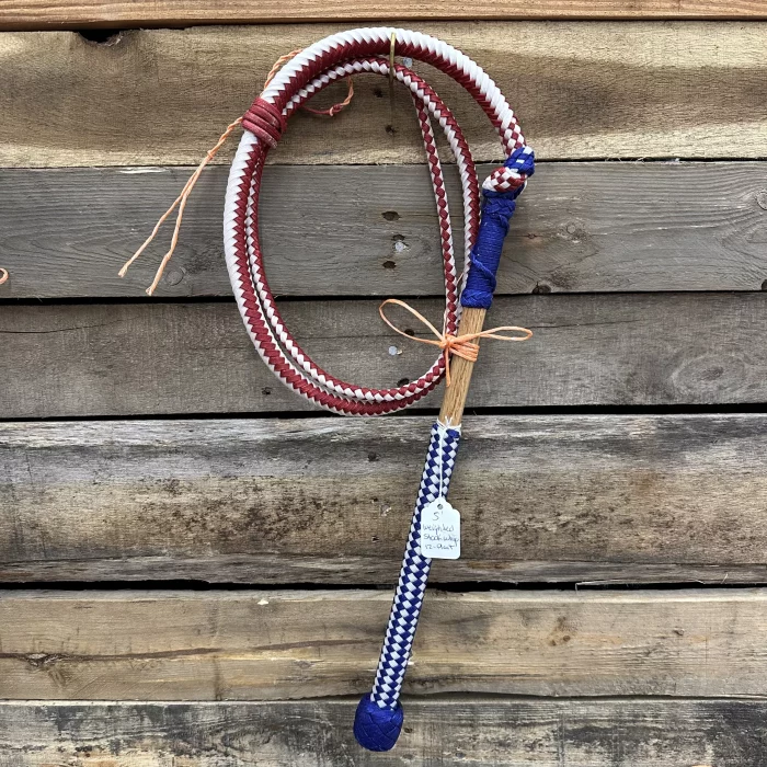 Red, White, and Blue 5 Foot Weighted Stock Whip