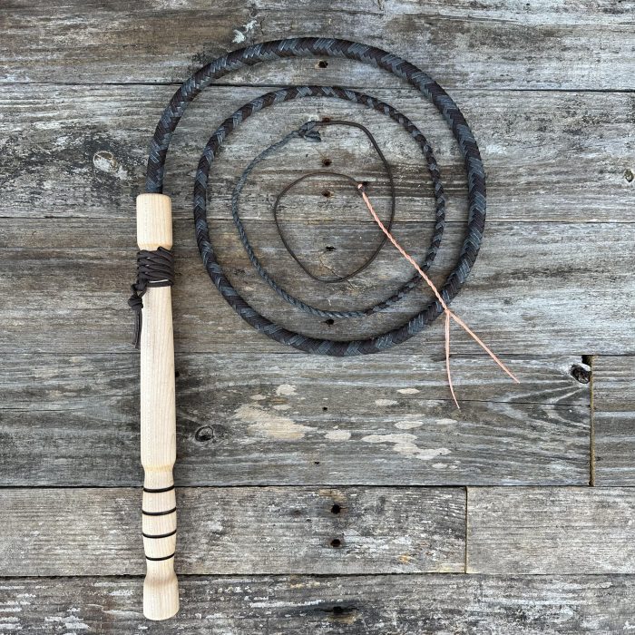 8 foot cow whip with hardwood handle